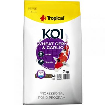 TROPICAL-Fish-KOI Wheat germ & garlic pellet M- 7KG