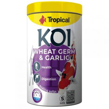 TROPICAL-Fish-KOI Wheat germ & garlic pellet S- 320G