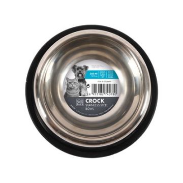 Castron din inox, pentru caini 180ml,CROCK, XS