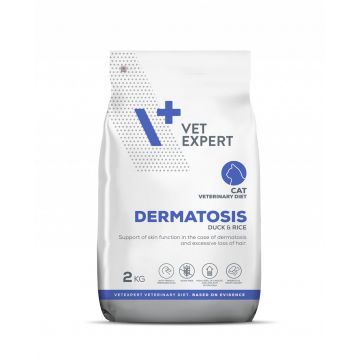 DIETA VETERINARA DERMATOSIS CAT, VETEXPERT, RATA & OREZ, 2KG