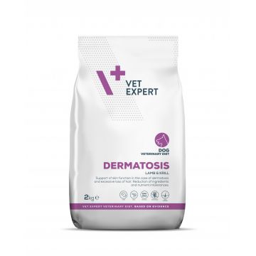 DIETA VETERINARA DERMATOSIS DOG, VETEXPERT, MIEL si KRILL, 2 kg