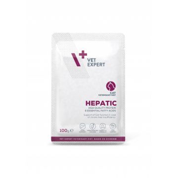 Dieta Veterinara pisici Hepatic CAT, VetExpert, plic, 100g