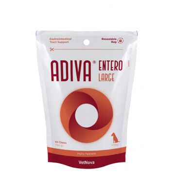 Hrana complementara pentru procesele digestive și intestinale, Adiva Entero Large, VetNova, 40 chew, 1140 mg