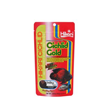 Hrana pentru ciclide mici, peleti plutitori, imbunatatirea coloritului, HIKARI CICHLID GOLD BABY, 57g