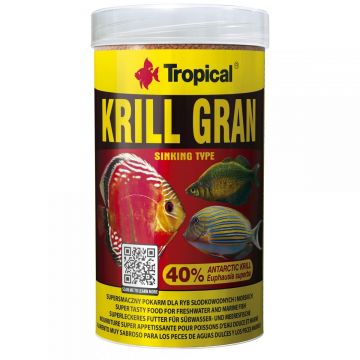 Hrana pentru pesti exotici omnivori si carnivori, TROPICA KRILL GRAN, 1000ml/540g