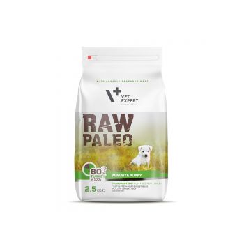 Hrana uscata, RAW PALEO, puppy, rase mici, 16 kg