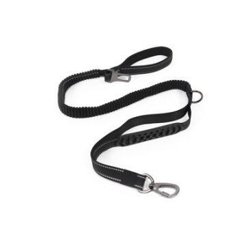 Lesa multifunctionala pentru caini, negru, FLEX PRO M-PETS, 2,5 cm x 120 cm - 170 cm