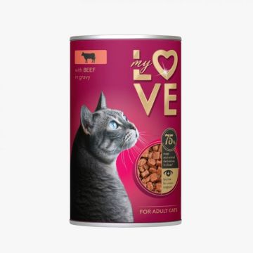 My Love, Conserva pentru pisici cu Vita in sos, 415g