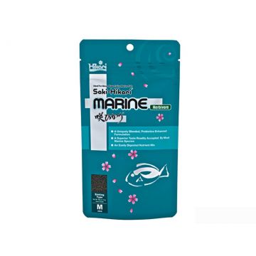 Prima hrana din lume pentru pestii marini imbunatatita cu probiotice HIKARI SAKI MARINE HERBIVORE SINKING M, 90g