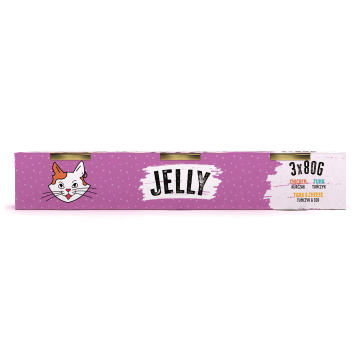 Recompensă umedă pentru pisici adulte Mr. Bandit Cat MIX Jelly, pui, ton, ton și brânză, 3x80g