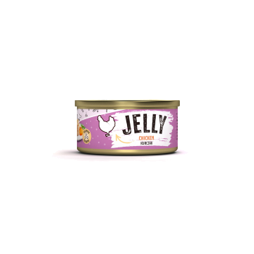 Recompensă umedă pentru pisici adulte Mr. Bandit Jelly, pui, 80g