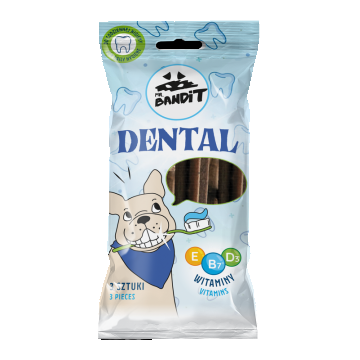 Recompense pentru caini Mr. Bandit DENTAL STICKS, 3 buc