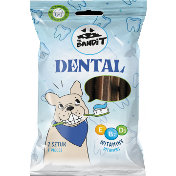 Recompense pentru caini Mr. Bandit DENTAL STICKS, 7 buc