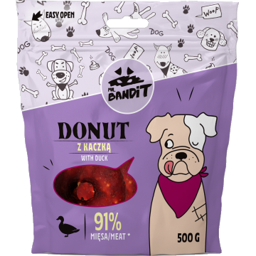 Recompense pentru caini Mr. Bandit Donut, rata, 500g