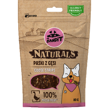 Recompense pentru caini Mr. Bandit Natural, gasca, 80g