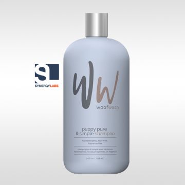 Sampon pentru catelusi Pure & Simple Woof Wash, Synergy Labs, 709 ml