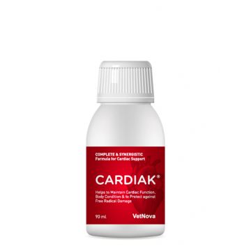 Supliment alimentar pentru sprijinul functiei cardiace la caini si pisici, CARDIAK® VetNova, 90 ml