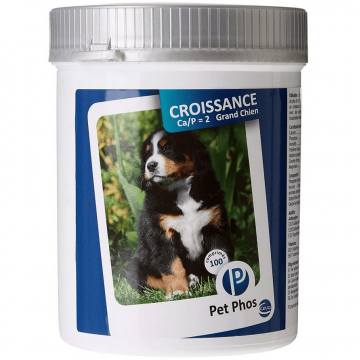 Supliment vitamino-mineral pentru cainii cu o dieta dezechilibrata si carente in calciu, Pet Phos Special Grand Chien, CEVA, CA/P 2, 100 tablete