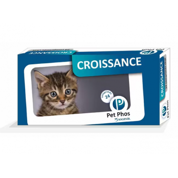 Supliment vitamino-mineral PET PHOS FELIN CROISSANCE, CEVA, 96 comprimate