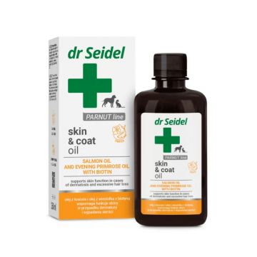 Ulei pentru sănătatea pielii și blănii, SKIN & COAT OIL, Dr. Seidel , 250 ml