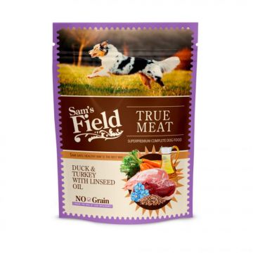 Hrana Umeda caini, Sam s field dog pouch duck turkey with Linseed oil 260gr