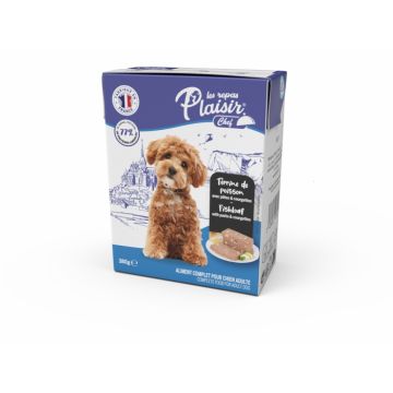 Hrana umeda pentru caini Plaisir Chef, Pate cu peste, paste si dovlecei, 12 x 380g