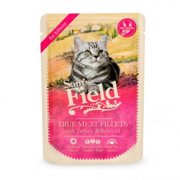 Hrana Umeda pisica, Sam s field cat plic for kittens with turkey broccoli 85gr