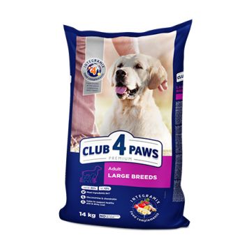 Hrană uscată pentru câini adulți, talie mare, Club 4 Paws PREMIUM, găină, 14 kg