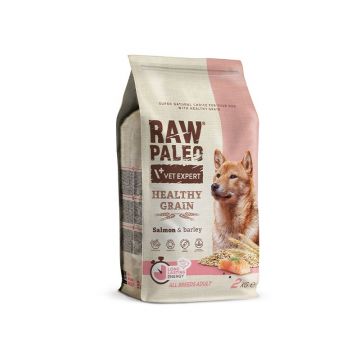 Hrana uscata pentru caini adulti, RAW PALEO HEALTHY GRAIN, somon, 10 kg