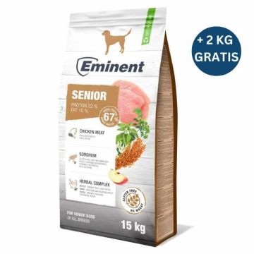 Hrana uscata pentru caini Eminent Senior, 15kg + 2kg