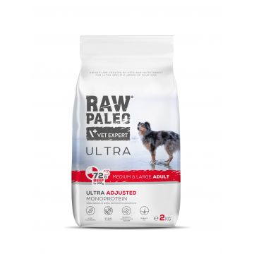 Hrană uscată pentru câini Raw Paleo Ultra Beef Medium&Large Adult 2kg