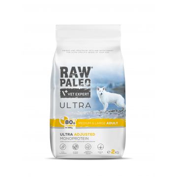 Hrană uscată pentru câini Raw Paleo Ultra Turkey Medium&Large Adult 2kg