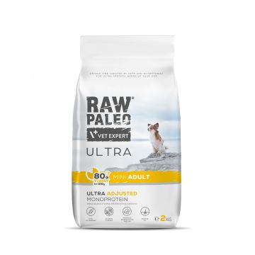 Hrană uscată pentru câini Raw Paleo Ultra Turkey Mini Adult 2kg