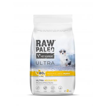 Hrană uscată pentru câini Raw Paleo Ultra Turkey Mini Puppy 2kg