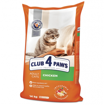 Hrana uscata pentru pisici adulte, CLUB 4 PAWS PREMIUM, pui, 14 kg