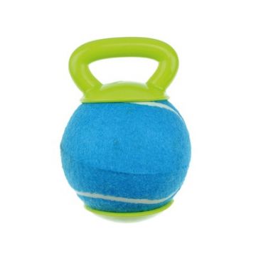 Jucarie pentru caini BAGGY Ball M-PETS, verde &albastru, 18,4x12,7x12,7 cm