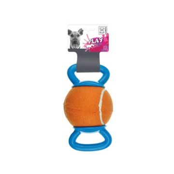 Jucarie pentru caini HANDY Ball M-PETS, albastru & orange, 23,5x12,7x12,7 cm