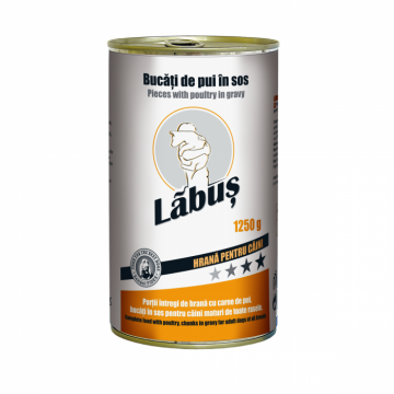 Labus, Conserva hrana umeda, caini, pui, 1250g