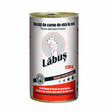 Labus, Conserva hrana umeda, caini, vita, 1250g