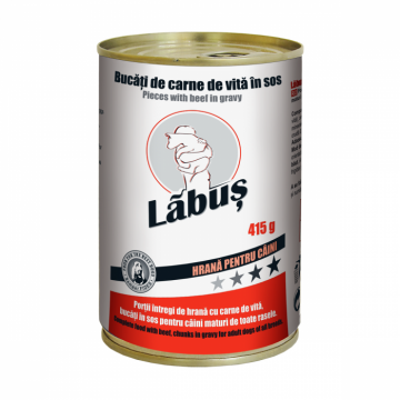 Labus, Conserva hrana umeda, caini, vita, 415g