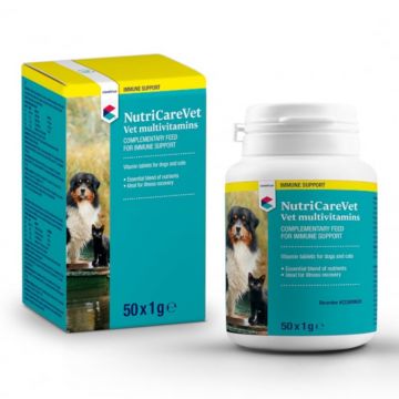 NutriCareVet Multivitamine Comprimate pentru Pisici Caini 50 buc