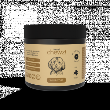 Petswell Chewz Skin Coat 60 Comprimate masticabile cu vita