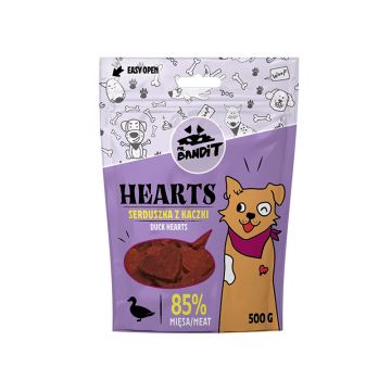 Recompense pentru caini, Mr Bandit HEARTS, inimi de rata, 500g