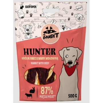 Recompense pentru caini Mr. Bandit HUNTER, iepure si vita, 500 g