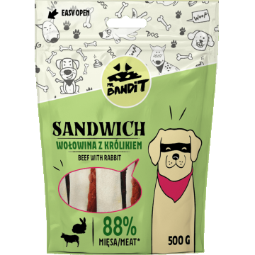 Recompense pentru caini Mr. Bandit SANDWICH with rabbit 500g