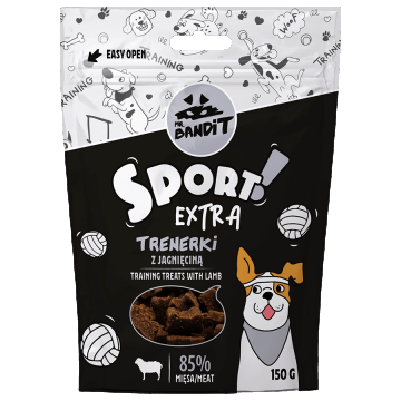 Recompense pentru caini Mr. Bandit SPORT EXTRA, miel, 150 g