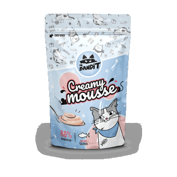 Recompense pentru pisici Mr. Bandit CAT Creamy Mousse, somon, 60 g