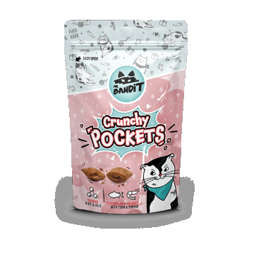 Recompense pentru pisici Mr. Bandit CAT Crunchy Pockets, ton si creveti, 40 g