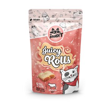 Recompense pentru pisici Mr. Bandit CAT Juicy Rolls, pui si vita, 40 g