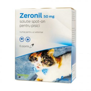 Zeronil 50mg pisica - 6 Pipete Antiparazitare